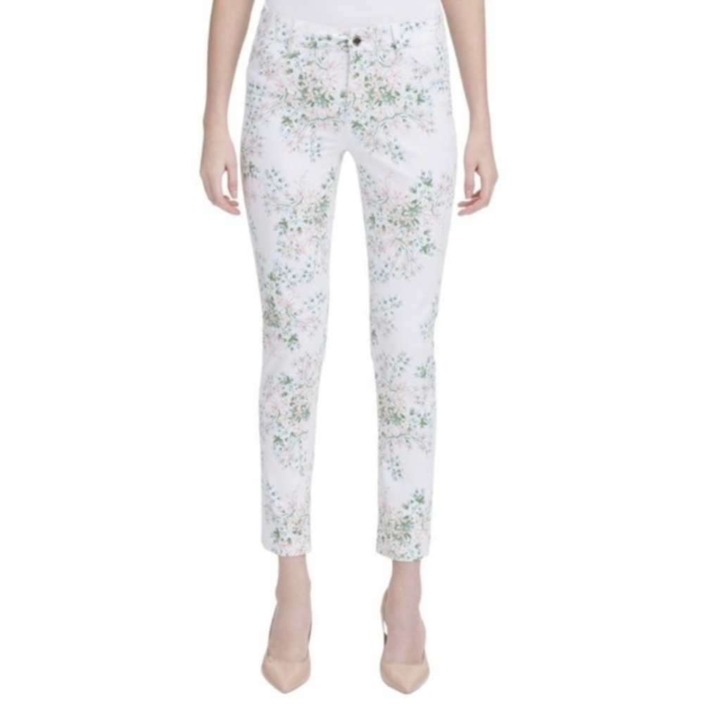 Calvin Klein Romantic Spring Summer Dreamy Floral Print Pants Women’s Size 8